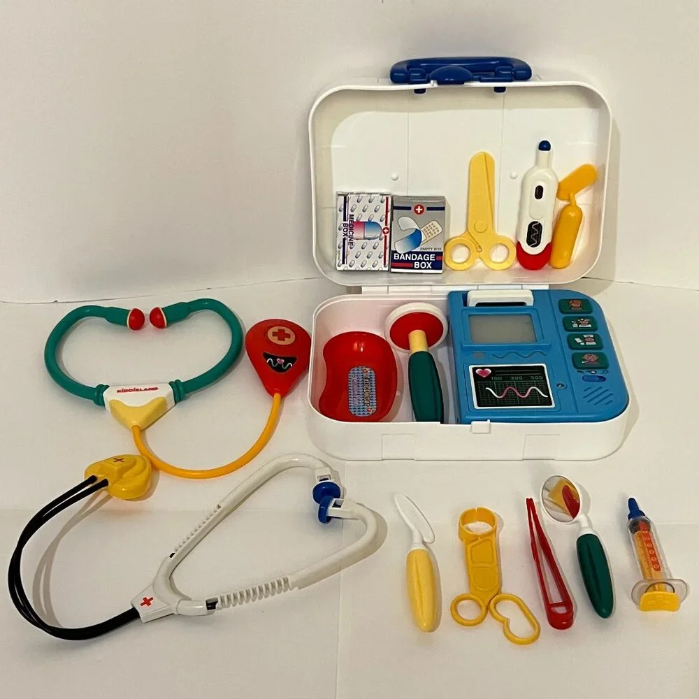 Kiddieland Little Doctor Kit Plastic Case with Medical Tools Toys